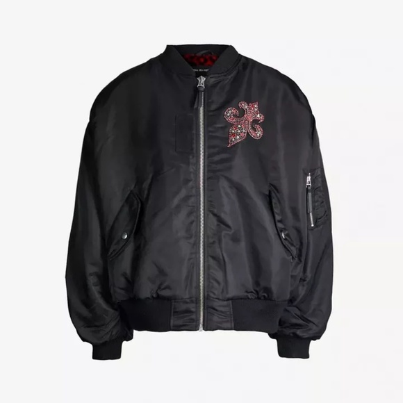 The Couples Black Oversized Bomber Jacket